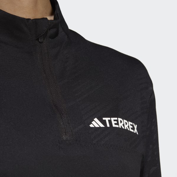 Black Terrex Multi Half-Zip Long-Sleeve Top