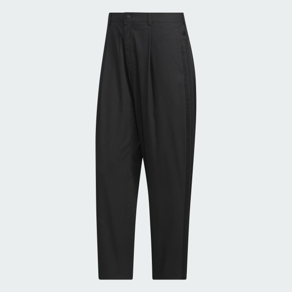 Black 루즈 핏 데님 테이퍼드 팬츠