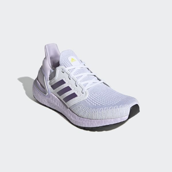 white and purple ultra boost