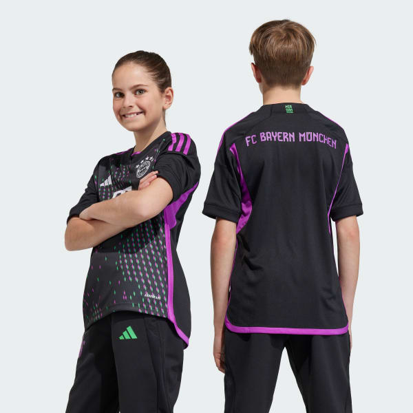 Negro Jersey Uniforme Visitante FC Bayern 23/24 Niños