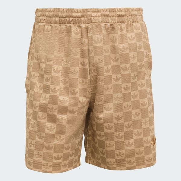 Brown Monogram Regular Mesh Shorts