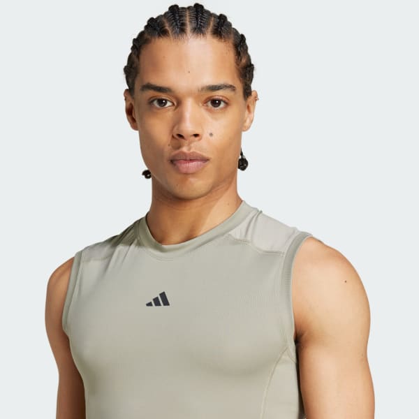 Adidas sleeveless compression shirt discount