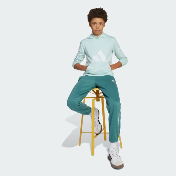 Green adidas Slogan Fleece Joggers