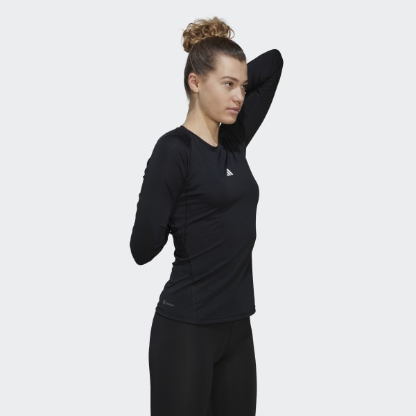 Negro Top Manga Larga de Entrenamiento Techfit KGK66