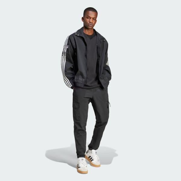 Black Trefoil Essentials Woven Cargo Pants