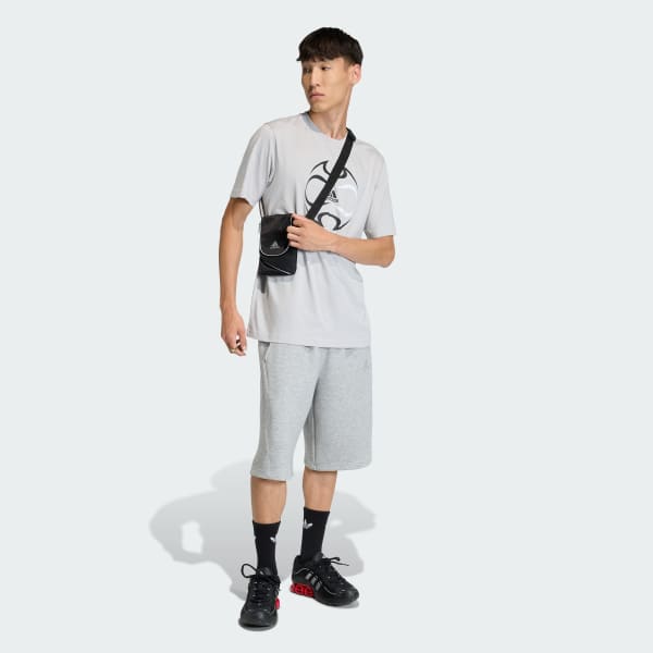 grijs Spacer Cutline Crew Short