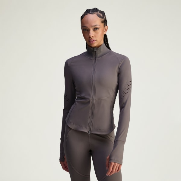 hnedá Tréningová stredná vrstva adidas by Stella McCartney