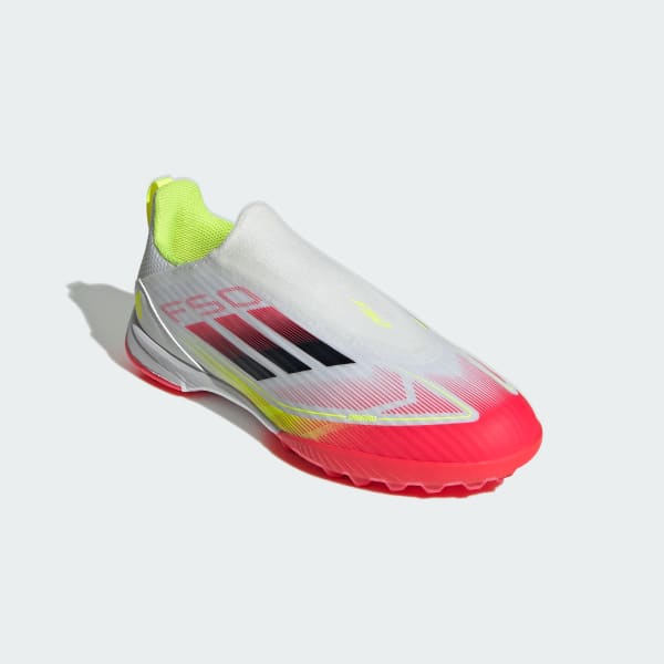 Weiss F50 League Laceless Kids TF Fußballschuh