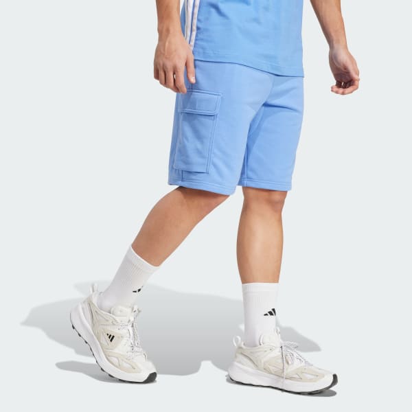 Μπλε Essentials Feel Cozy French Terry Cargo Shorts
