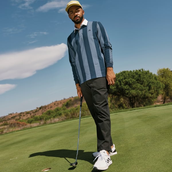 アディダス 【ゴルフ】GO-TO ストライプ コットンシャツ - ブルー