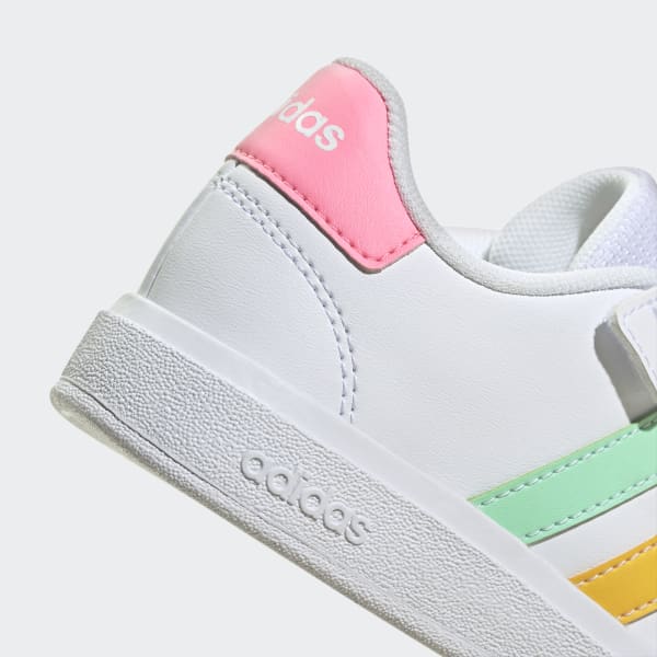 adidas Grand Court Court Elastic and Strap Shoes White | Kids' Lifestyle | adidas Essentials