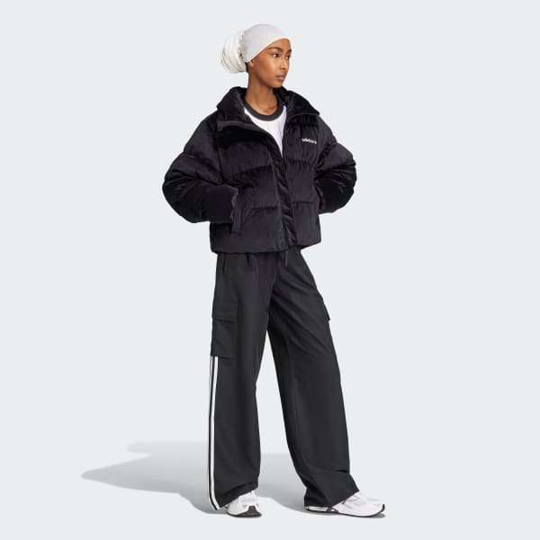 Adidas Regen Velvet Down Puffer Jacket Women Black 2XST