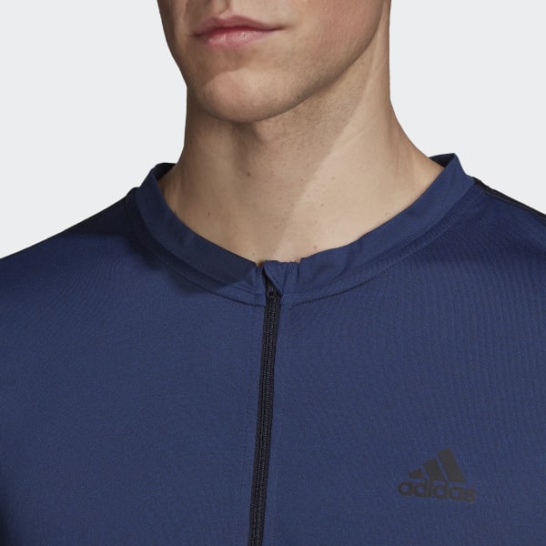 Bla Training 1/4-Zip Long Sleeve T-skjorte DVS93