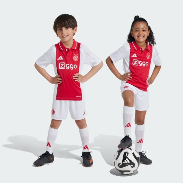 Bialy Zestaw Ajax Amsterdam 24/25 Home Mini Kids
