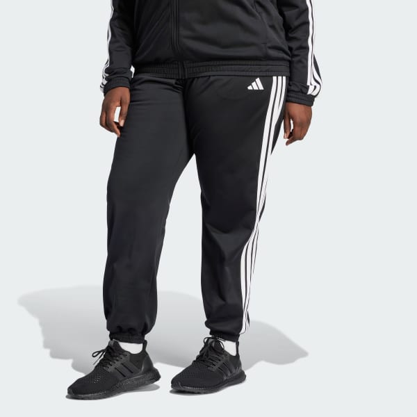 Sort Tricot 3-Stripes Track Tracksuit Bottoms (Plus Size)
