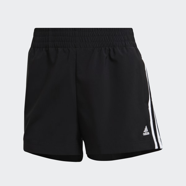 Black Essentials Relaxed Woven 3-Stripes Shorts 29167