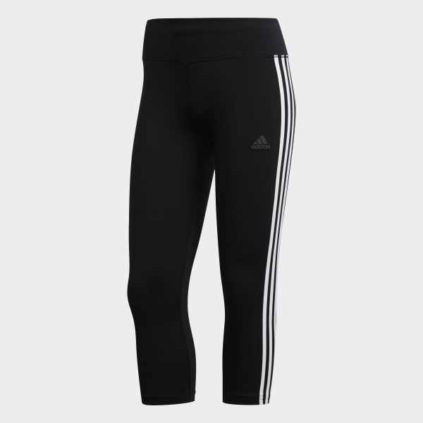 adidas Design 2 Move Climalite 3-Stripes 3/4 Tights - Black | adidas US