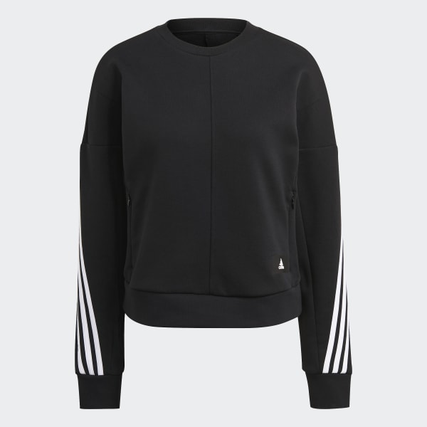 Negro Polerón adidas Sportswear Wrapped 3 Tiras