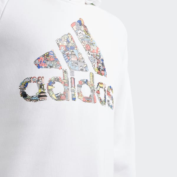 adidas Cleofus Long Hoodie White adidas New Zealand