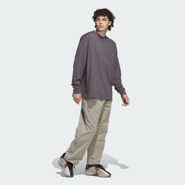 Gris T-shirt manches longues adidas Basketball (Non genré)