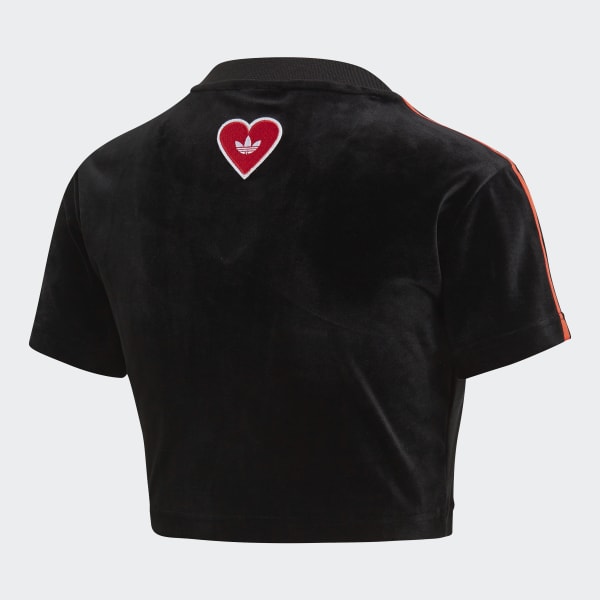 black adidas crop top