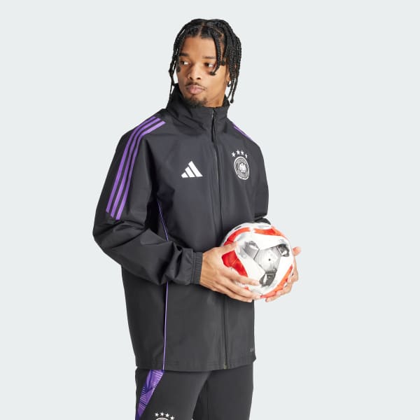 Black Germany Tiro 24 Club Rain Jacket
