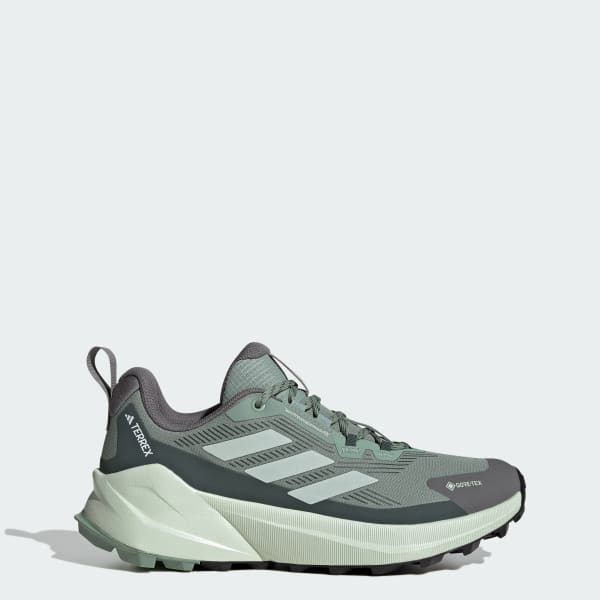 Adidas Terrex Trailmaker 2.0 GORE TEX Hiking Shoes Silver Green 9.5 Womens Hiking Shoes
