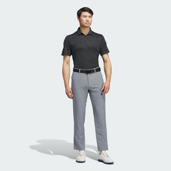 adidas Ultimate365 Textured Stripe Polo Shirt - Grey | Free