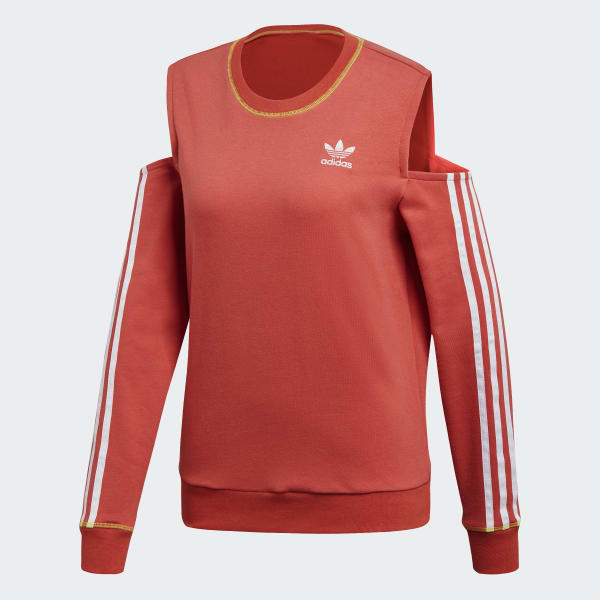 Adidas Kesik Detayli Sweatshirt Kirmizi Adidas Turkey