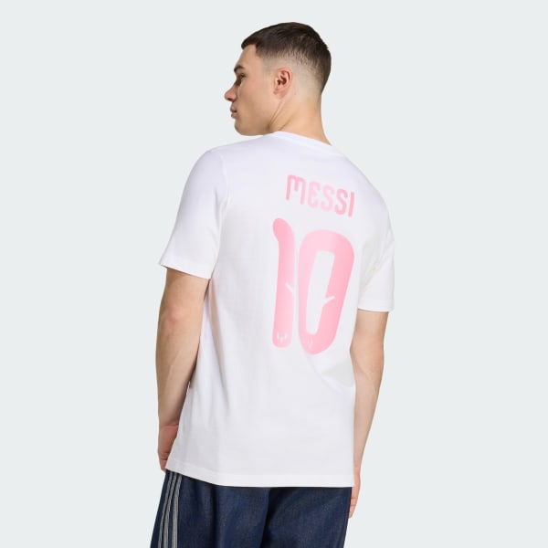 White MESSI NAME&NUMBER GRAPHIC T-SHIRT