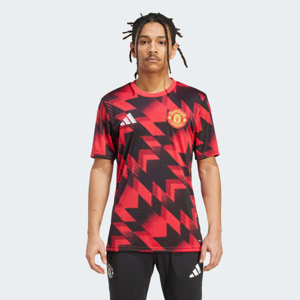 adidas Manchester United シャツ adidas Manchester United Terrace Icons Retro Unisex Kırmızı T-Shirt