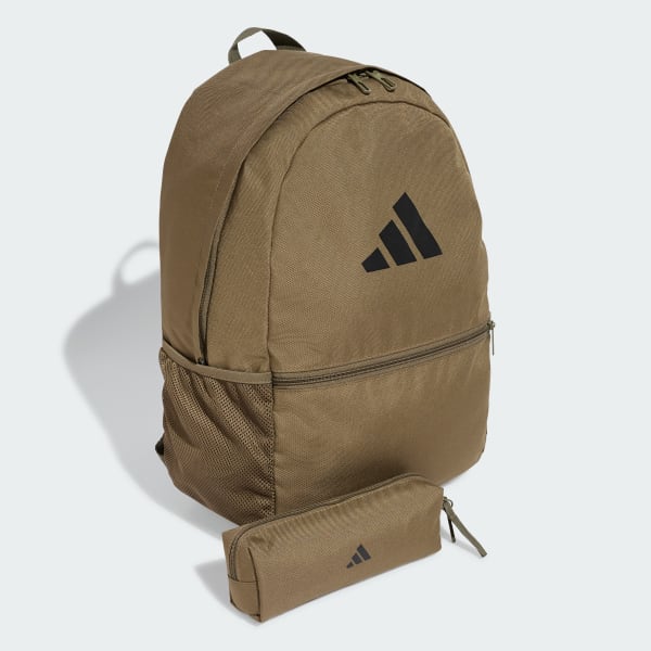 Green Backpack With Pencil Case
