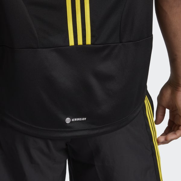 Negro Polera de Entrenamiento AEROREADY HIIT Back 3 Tiras CV076