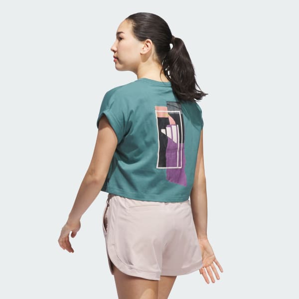 グリーン ビヨンド ザ コース グラフィック ノースリーブTシャツ