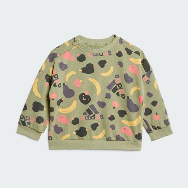 adidas Essentials Allover Print Jogger Set Kids Green Free Shipping with adiClub adidas Canada