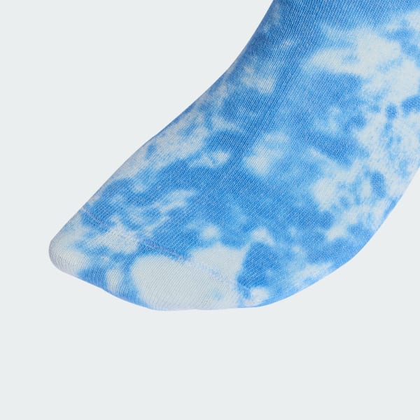 Azul Meias de Cano Médio Tie Dye 3 Pares