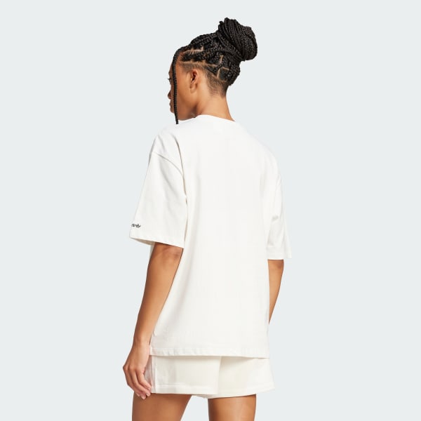 White Trefoil Series Flower Loose Tee