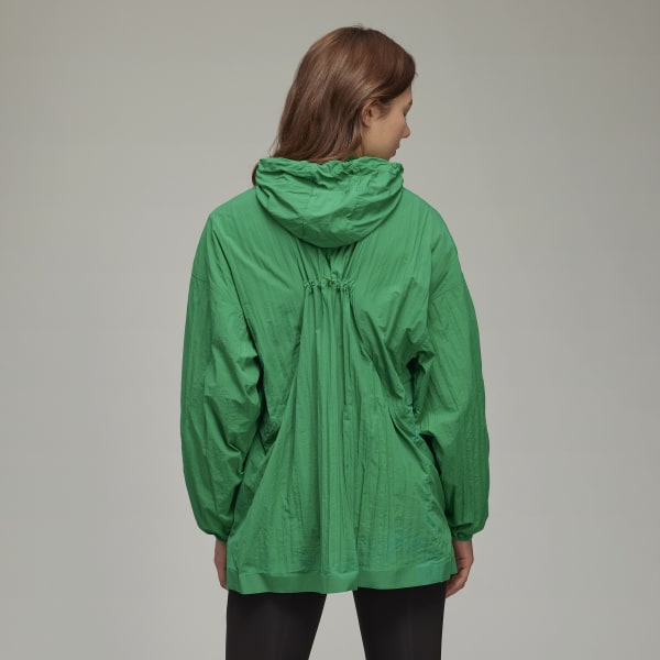 Green Y-3 Classic Light Shell Hooded Windbreaker VU296