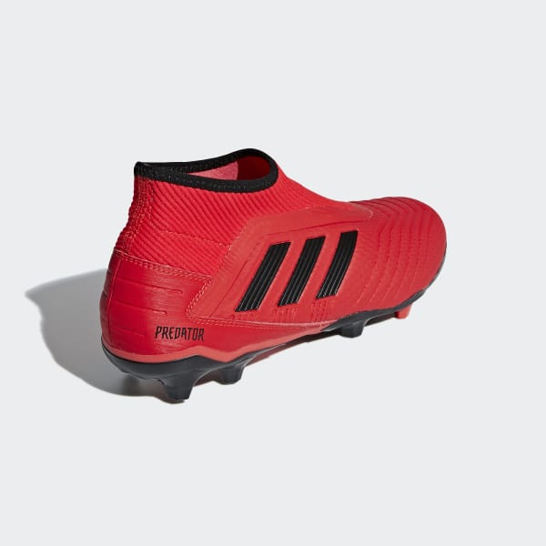 adidas predator red and black laceless