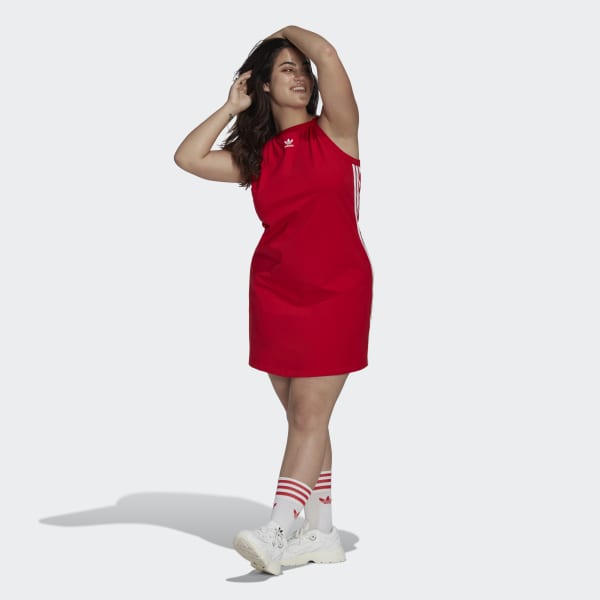 | - Lifestyle Women\'s Size) Tight Dress Adicolor adidas | Classics (Plus Red Summer US adidas