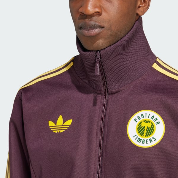 adidas 2024 Portland Timbers adidas Beckenbauer Track Top Burgundy Free Shipping with adiClub adidas US