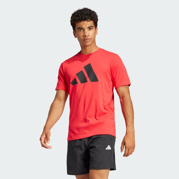 Rojo Polera de Entrenamiento Train Essentials Feelready Logo