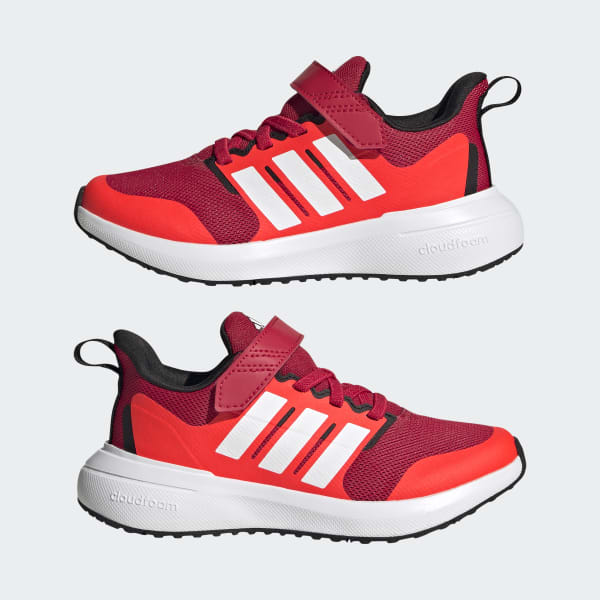 adidas FortaRun 2.0 Cloudfoam Elastic Lace Top Strap Shoes Red