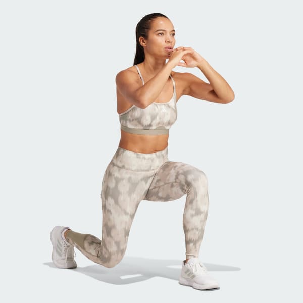 bézová Optime Essentials Allover Print Flower Tie-Dye Leggings