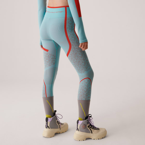 Turkusowy Legginsy adidas by Stella McCartney TrueStrength Seamless