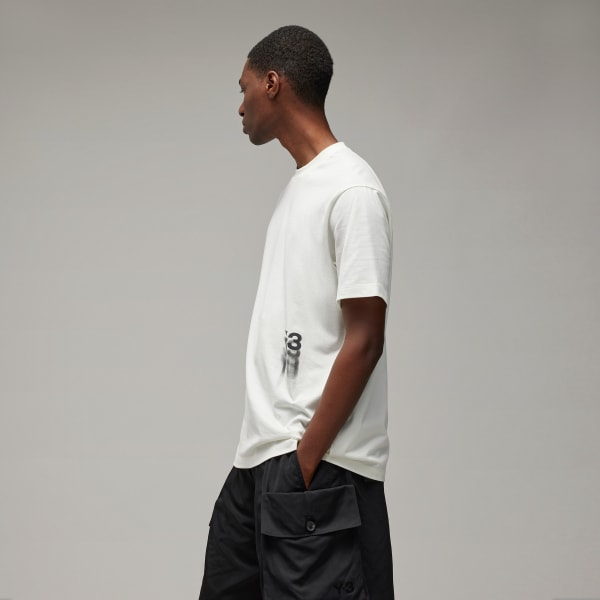 White Y-3 Graphic Short Sleeve T-Shirt