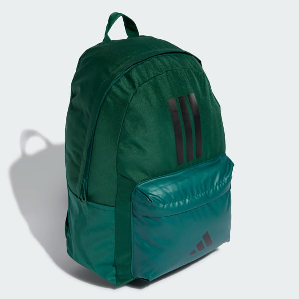 Green Classic Back-to-School 3-Stripes Backpack