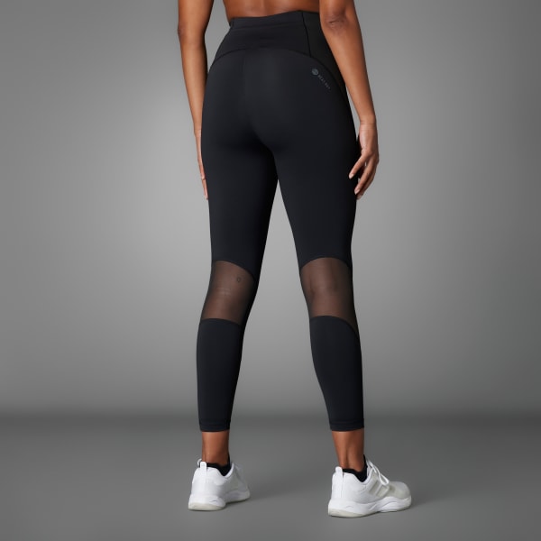 Negro Mallas 7/8 de Entrenamiento HIIT Tailored Corte Alto