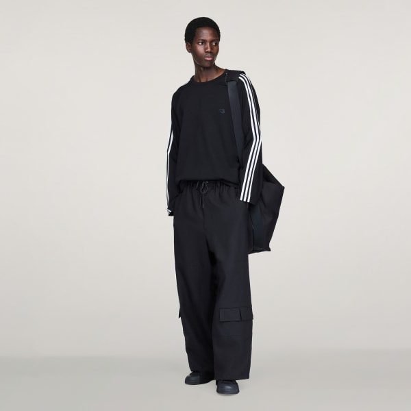 Czerń Koszulka z długim rękawem Y-3 3-Stripes