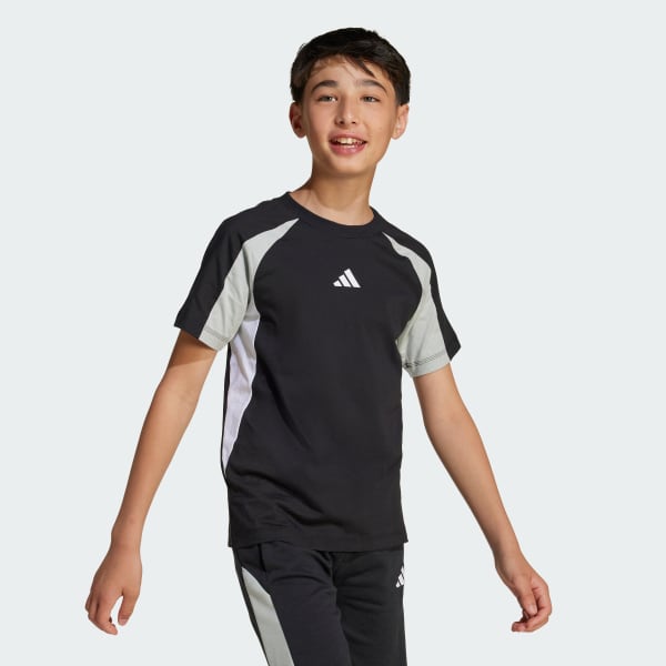 Black Seasonal Essentials Colorblock Tee Kids